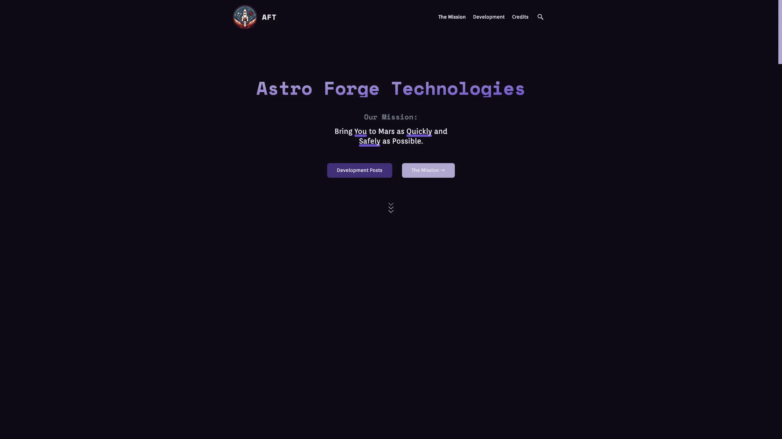 Snapshot of the Beginning of the Homepage