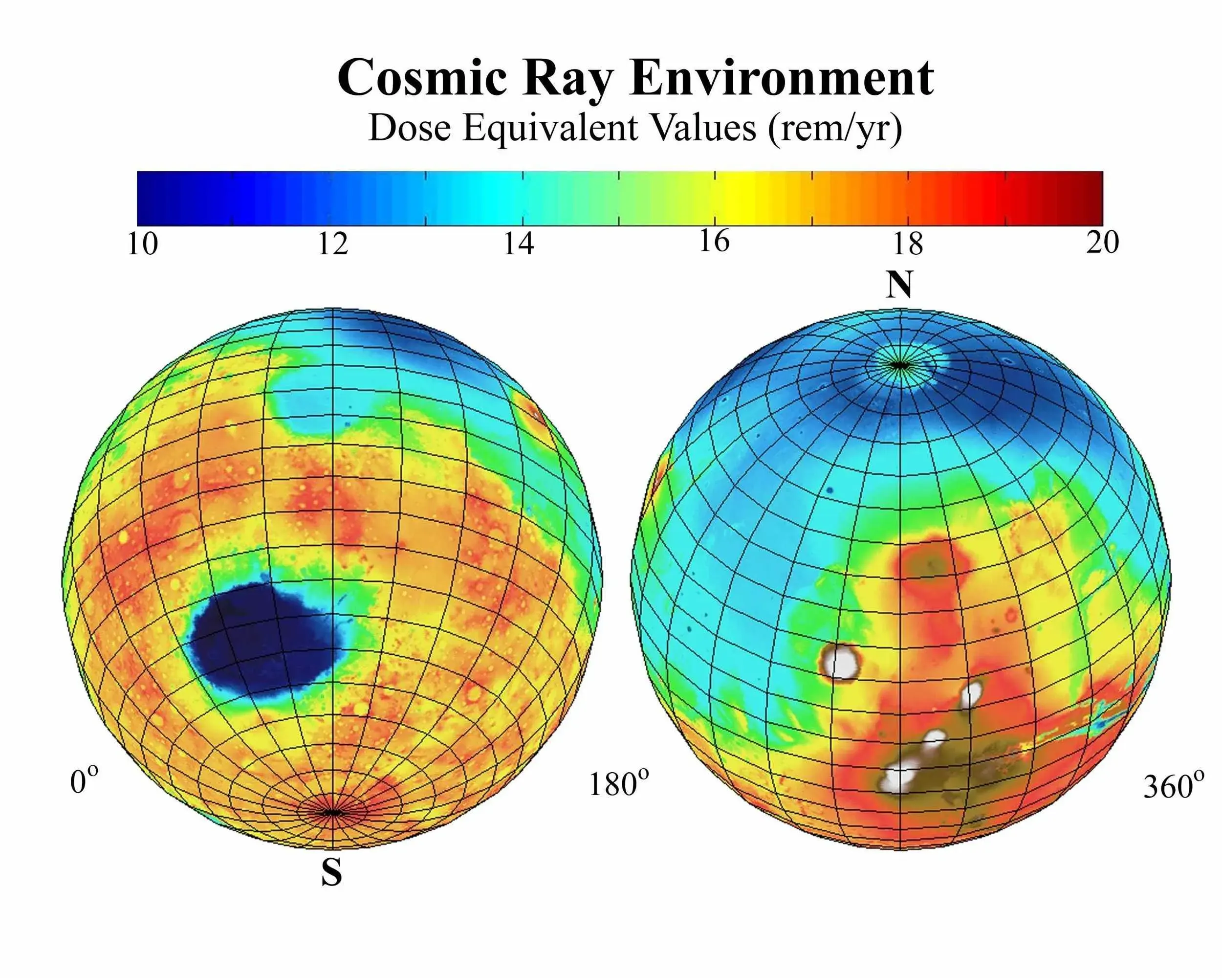 Radiation Map of Mars